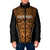 Custom Basketball New Zealand Padded Jacket Gold Maori Ta Moko Indigenous - Polynesian Pride