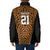 Custom Basketball New Zealand Padded Jacket Gold Maori Ta Moko Indigenous - Polynesian Pride