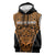 Custom Basketball New Zealand Sleeveless Hoodie Gold Maori Ta Moko Indigenous - Polynesian Pride