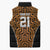 Custom Basketball New Zealand Sleeveless Puffer Jacket Gold Maori Ta Moko Indigenous - Polynesian Pride