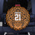 Custom Basketball New Zealand Spare Tire Cover Gold Maori Ta Moko Indigenous - Polynesian Pride