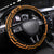 Basketball New Zealand Steering Wheel Cover Gold Maori Ta Moko Indigenous - Polynesian Pride