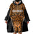 Custom Basketball New Zealand Wearable Blanket Hoodie Gold Maori Ta Moko Indigenous - Polynesian Pride