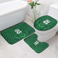 Custom Basketball New Zealand Bathroom Set Green Maori Ta Moko Indigenous - Polynesian Pride