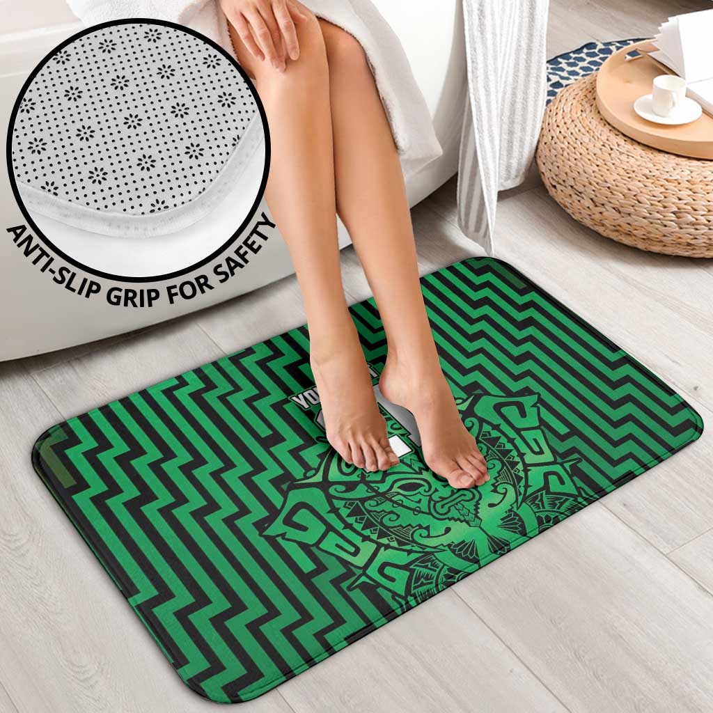 Custom Basketball New Zealand Bathroom Set Green Maori Ta Moko Indigenous - Polynesian Pride