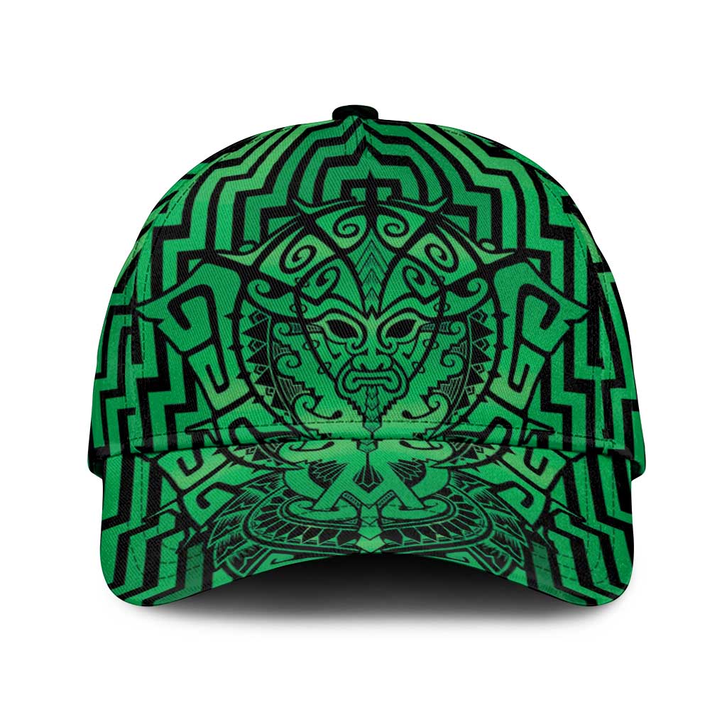 Basketball New Zealand Classic Cap Green Maori Ta Moko Indigenous - Polynesian Pride