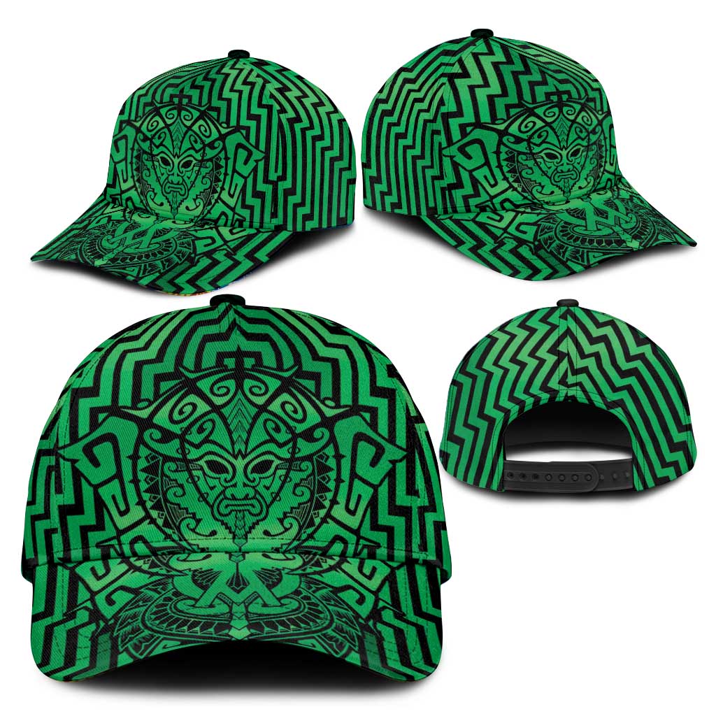 Basketball New Zealand Classic Cap Green Maori Ta Moko Indigenous - Polynesian Pride