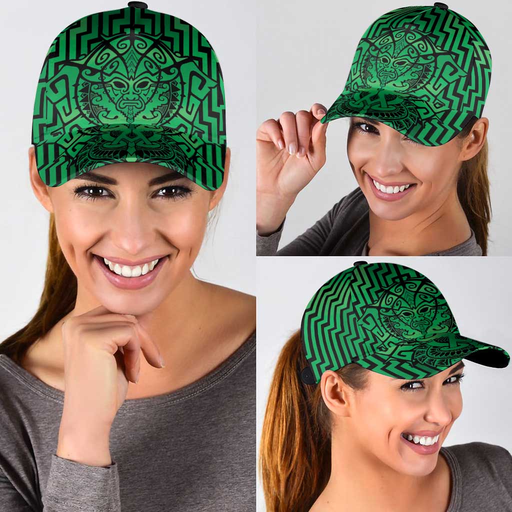 Basketball New Zealand Classic Cap Green Maori Ta Moko Indigenous - Polynesian Pride