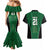 Custom Basketball New Zealand Couples Matching Mermaid Dress and Hawaiian Shirt Green Maori Ta Moko Indigenous - Polynesian Pride
