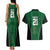 Custom Basketball New Zealand Couples Matching Tank Maxi Dress and Hawaiian Shirt Green Maori Ta Moko Indigenous - Polynesian Pride