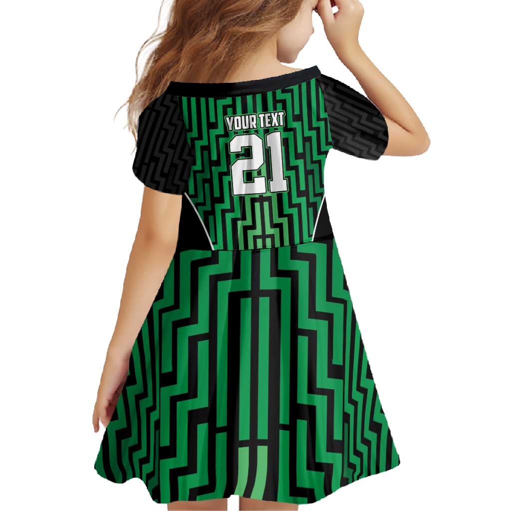 Custom Basketball New Zealand Family Matching Mermaid Dress and Hawaiian Shirt Green Maori Ta Moko Indigenous LT9 - Polynesian Pride
