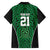 Custom Basketball New Zealand Family Matching Off The Shoulder Long Sleeve Dress and Hawaiian Shirt Green Maori Ta Moko Indigenous - Polynesian Pride