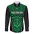 Custom Basketball New Zealand Family Matching Off The Shoulder Long Sleeve Dress and Hawaiian Shirt Green Maori Ta Moko Indigenous - Polynesian Pride