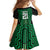 Custom Basketball New Zealand Family Matching Off Shoulder Maxi Dress and Hawaiian Shirt Green Maori Ta Moko Indigenous - Polynesian Pride
