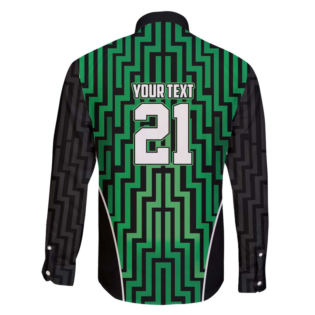 Custom Basketball New Zealand Family Matching Off Shoulder Short Dress and Hawaiian Shirt Green Maori Ta Moko Indigenous LT9 - Polynesian Pride