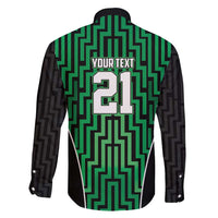 Custom Basketball New Zealand Family Matching Short Sleeve Bodycon Dress and Hawaiian Shirt Green Maori Ta Moko Indigenous LT9 - Polynesian Pride