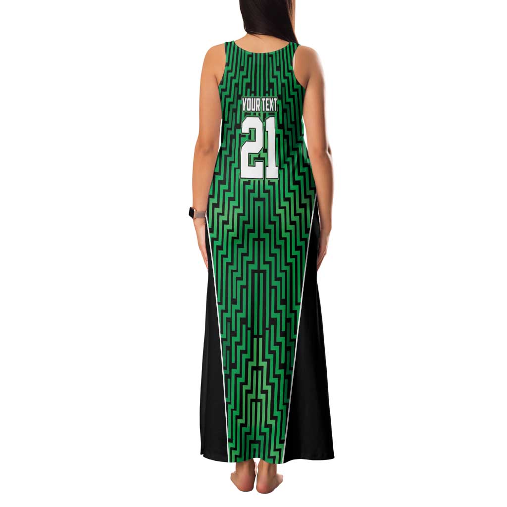 Custom Basketball New Zealand Family Matching Tank Maxi Dress and Hawaiian Shirt Green Maori Ta Moko Indigenous LT9 - Polynesian Pride
