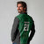 Custom Basketball New Zealand Long Sleeve Polo Shirt Green Maori Ta Moko Indigenous - Polynesian Pride
