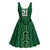 Custom Basketball New Zealand Midi Dress Green Maori Ta Moko Indigenous - Polynesian Pride