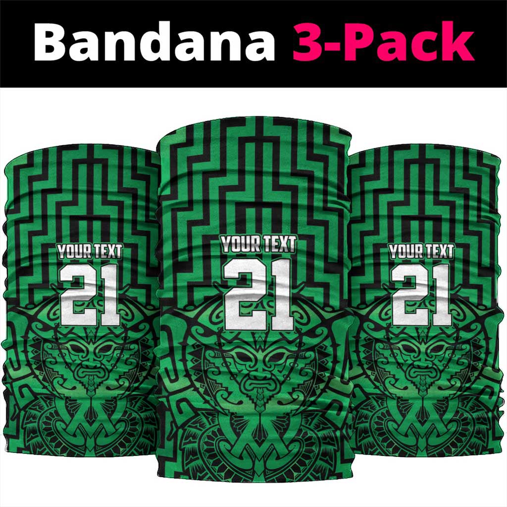 Basketball New Zealand Neck Gaiter Green Maori Ta Moko Indigenous LT9