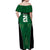 Custom Basketball New Zealand Off Shoulder Maxi Dress Green Maori Ta Moko Indigenous - Polynesian Pride