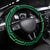 Basketball New Zealand Steering Wheel Cover Green Maori Ta Moko Indigenous - Polynesian Pride