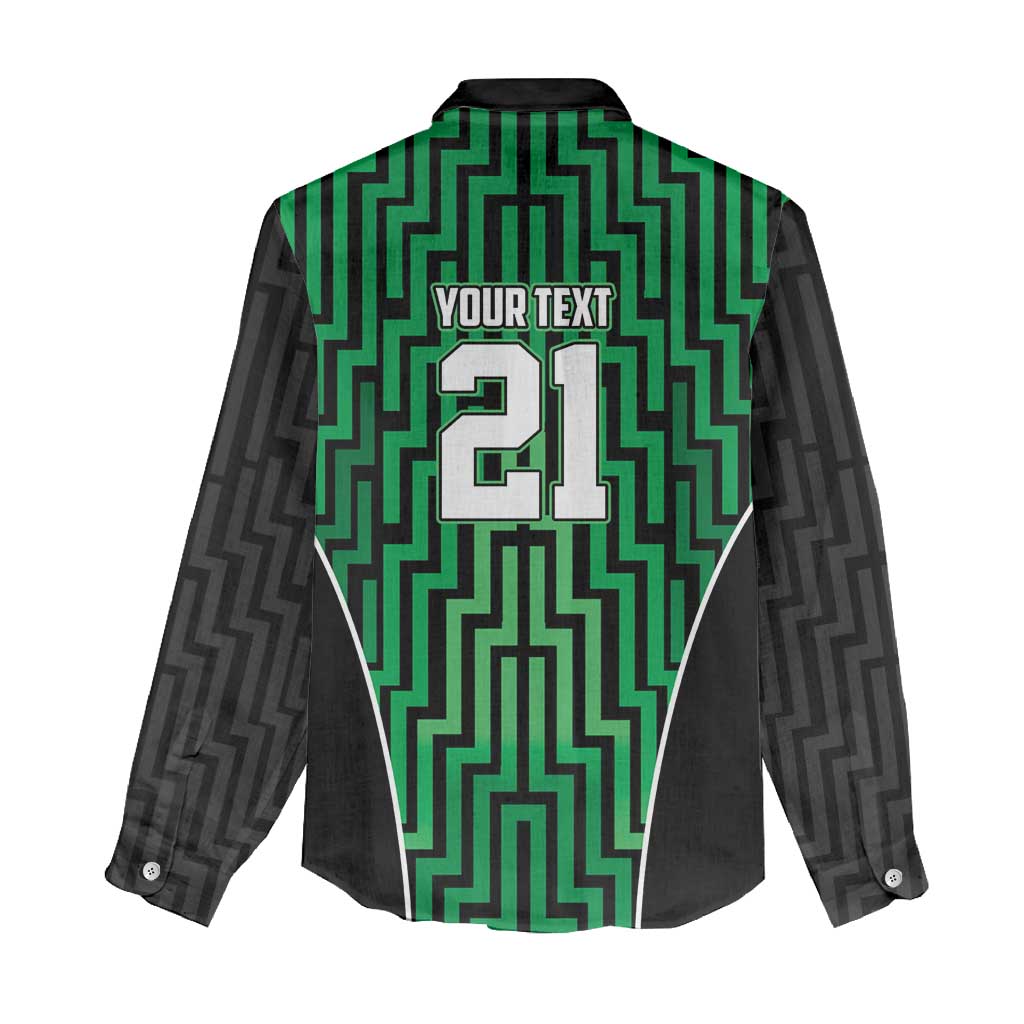 Custom Basketball New Zealand Women Casual Shirt Green Maori Ta Moko Indigenous LT9 - Polynesian Pride