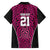 Custom Basketball New Zealand Family Matching Off The Shoulder Long Sleeve Dress and Hawaiian Shirt Pink Maori Ta Moko Indigenous - Polynesian Pride