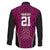 Custom Basketball New Zealand Family Matching Off The Shoulder Long Sleeve Dress and Hawaiian Shirt Pink Maori Ta Moko Indigenous - Polynesian Pride