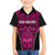 Custom Basketball New Zealand Family Matching Off The Shoulder Long Sleeve Dress and Hawaiian Shirt Pink Maori Ta Moko Indigenous - Polynesian Pride