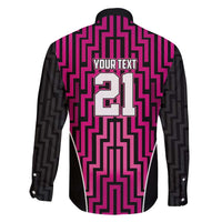 Custom Basketball New Zealand Family Matching Off Shoulder Short Dress and Hawaiian Shirt Pink Maori Ta Moko Indigenous LT9 - Polynesian Pride