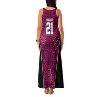 Custom Basketball New Zealand Family Matching Tank Maxi Dress and Hawaiian Shirt Pink Maori Ta Moko Indigenous LT9 - Polynesian Pride
