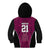Custom Basketball New Zealand Kid Hoodie Pink Maori Ta Moko Indigenous - Polynesian Pride