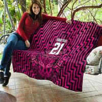 Custom Basketball New Zealand Quilt Pink Maori Ta Moko Indigenous - Polynesian Pride
