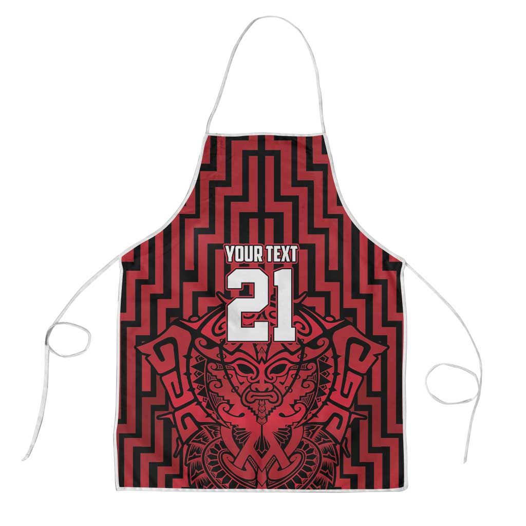 Custom Basketball New Zealand Apron Red Maori Ta Moko Indigenous LT9 Red - Polynesian Pride