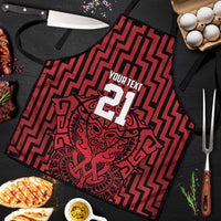 Custom Basketball New Zealand Apron Red Maori Ta Moko Indigenous LT9 Red - Polynesian Pride