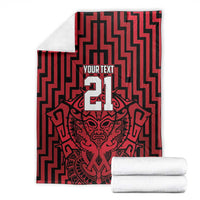 Custom Basketball New Zealand Blanket Red Maori Ta Moko Indigenous LT9 - Polynesian Pride