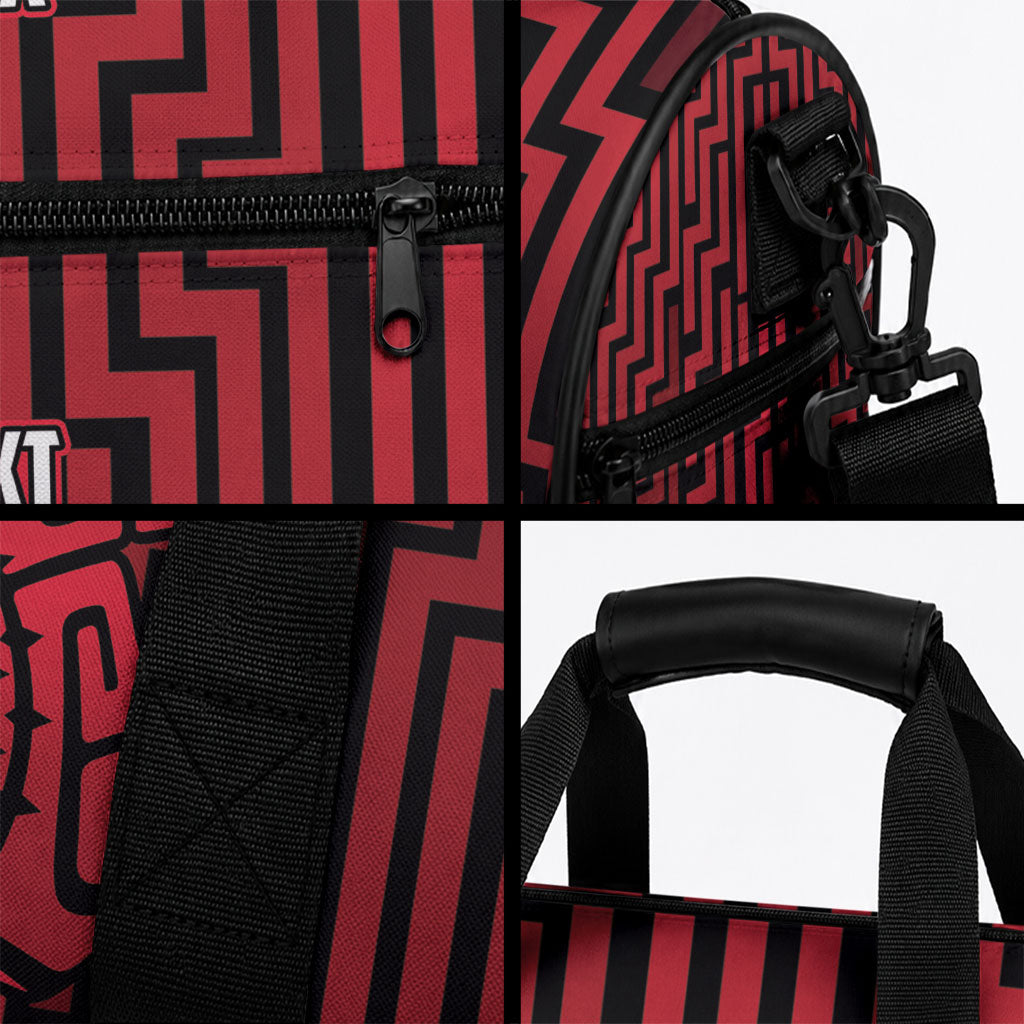Custom Basketball New Zealand Duffle Bag Red Maori Ta Moko Indigenous LT9 - Polynesian Pride