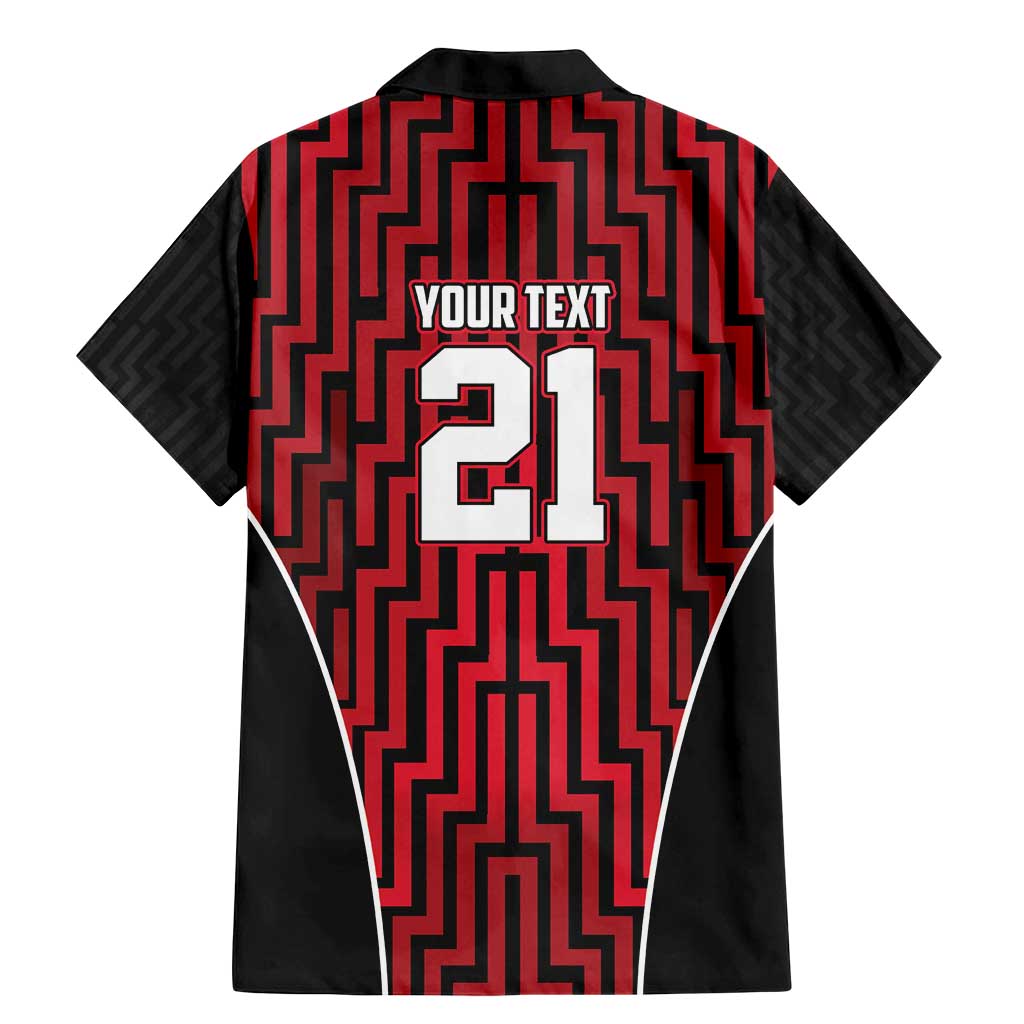 Custom Basketball New Zealand Family Matching Mermaid Dress and Hawaiian Shirt Red Maori Ta Moko Indigenous LT9 - Polynesian Pride