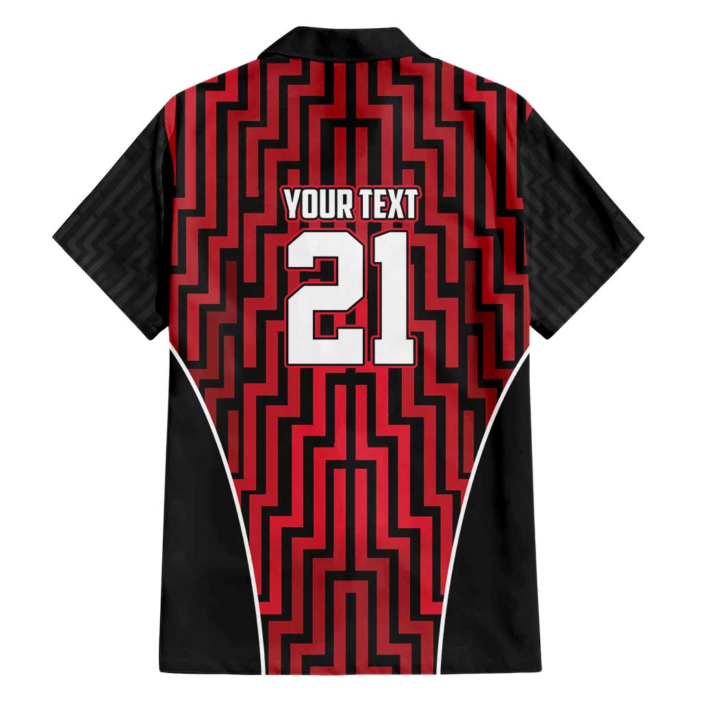 Custom Basketball New Zealand Family Matching Short Sleeve Bodycon Dress and Hawaiian Shirt Red Maori Ta Moko Indigenous LT9 - Polynesian Pride