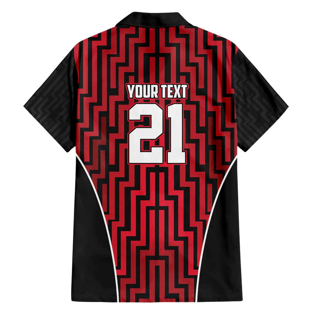 Custom Basketball New Zealand Family Matching Tank Maxi Dress and Hawaiian Shirt Red Maori Ta Moko Indigenous LT9 - Polynesian Pride