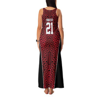 Custom Basketball New Zealand Family Matching Tank Maxi Dress and Hawaiian Shirt Red Maori Ta Moko Indigenous LT9 - Polynesian Pride