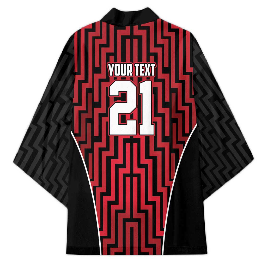 Custom Basketball New Zealand Kimono Red Maori Ta Moko Indigenous LT9 - Polynesian Pride