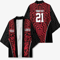 Custom Basketball New Zealand Kimono Red Maori Ta Moko Indigenous LT9 - Polynesian Pride