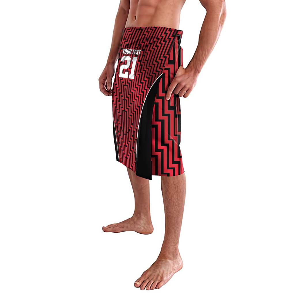 Custom Basketball New Zealand Lavalava Red Maori Ta Moko Indigenous - Polynesian Pride