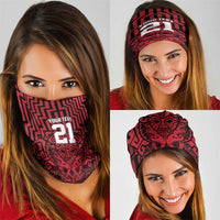 Basketball New Zealand Neck Gaiter Red Maori Ta Moko Indigenous LT9