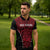 Custom Basketball New Zealand Zipper Polo Shirt Red Maori Ta Moko Indigenous - Polynesian Pride
