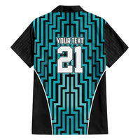 Custom Basketball New Zealand Family Matching Long Sleeve Bodycon Dress and Hawaiian Shirt Teal Maori Ta Moko Indigenous LT9 - Polynesian Pride