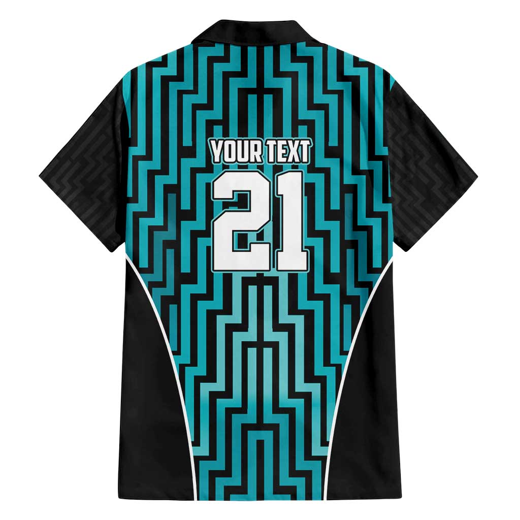 Custom Basketball New Zealand Family Matching Off Shoulder Maxi Dress and Hawaiian Shirt Teal Maori Ta Moko Indigenous LT9 - Polynesian Pride