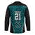 Custom Basketball New Zealand Hockey Jersey Teal Maori Ta Moko Indigenous - Polynesian Pride